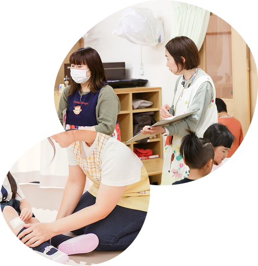 看護師さんと園児